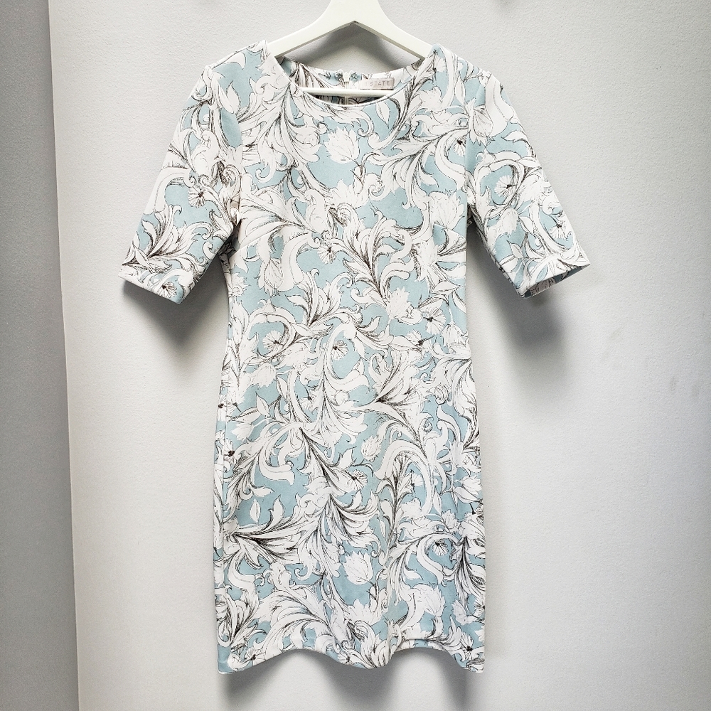 1. State Blue Paisley Dress Sz Small
